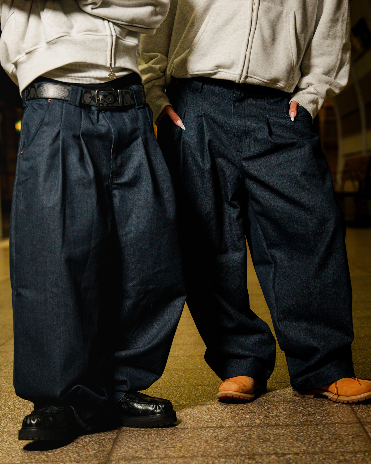 Pleated Worker Pants