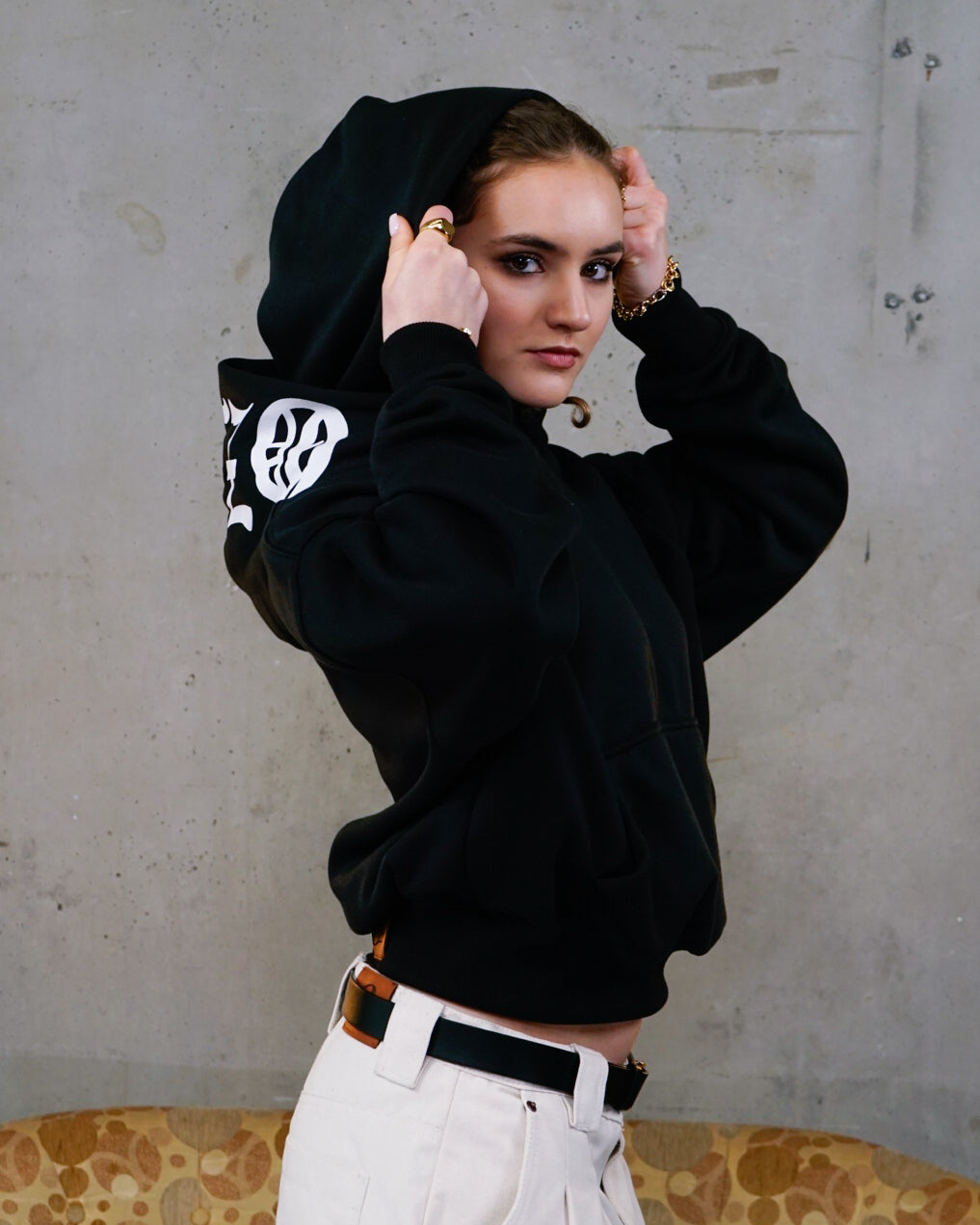 Ying Yang Double Hoodie BLACK