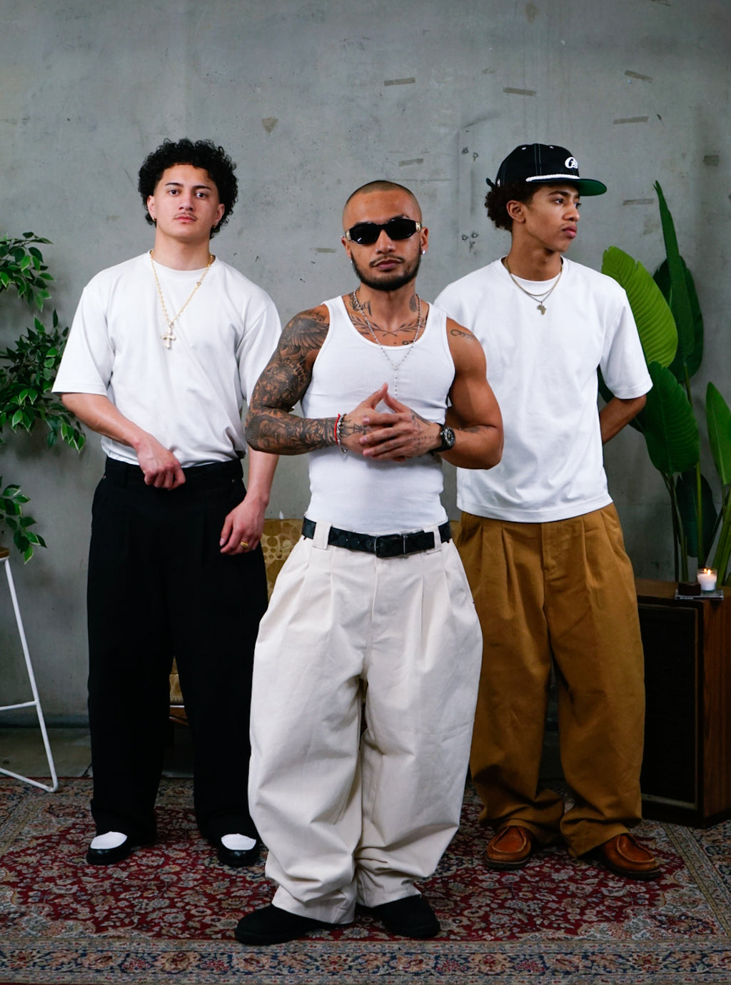 Pleated Worker Pants