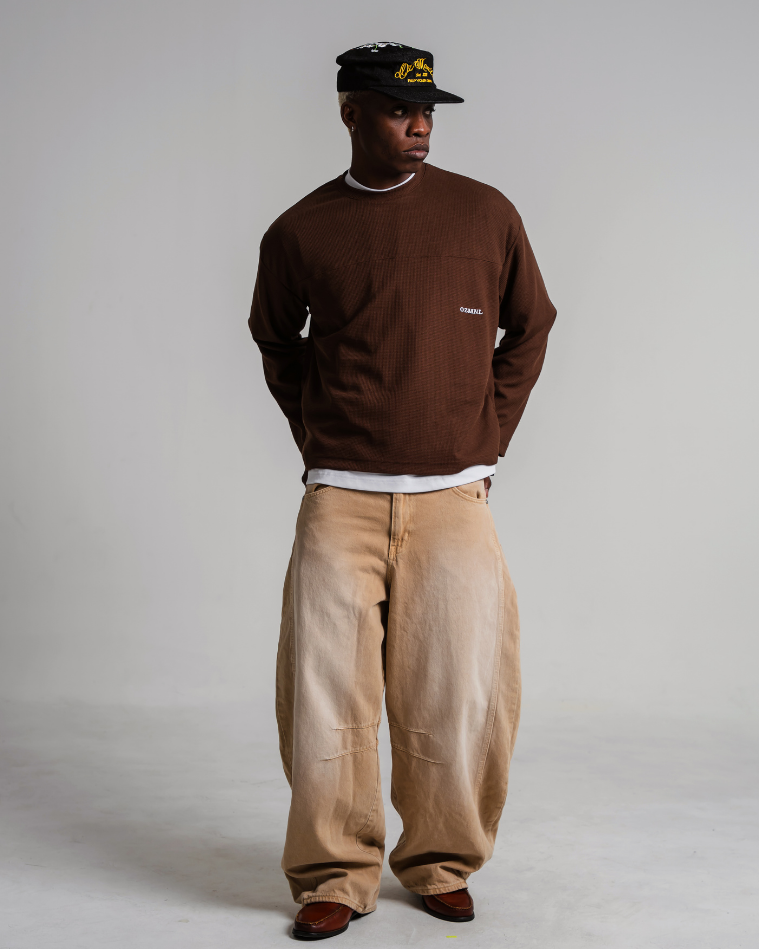 Waffle Long Sleeve BROWN