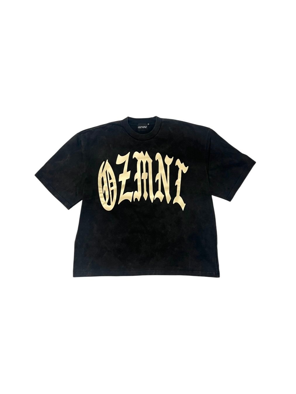 OZMNL STATEMENT LOGO T-SHIRT "WASHED BLACK"