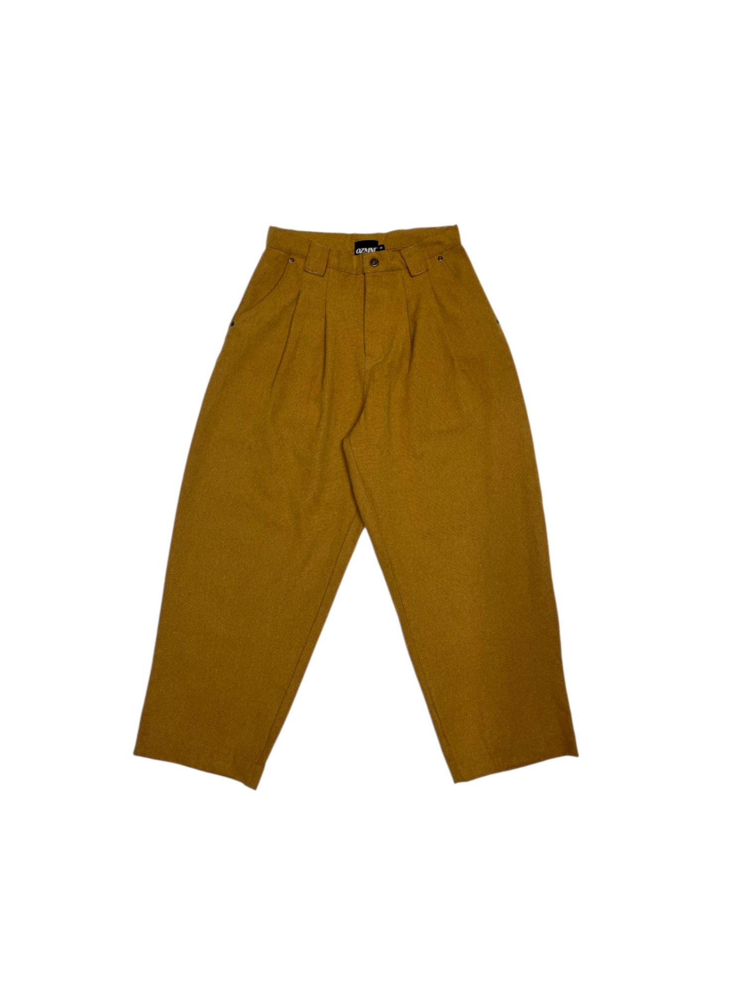 PLEATED WORKER PANTS "TAN"