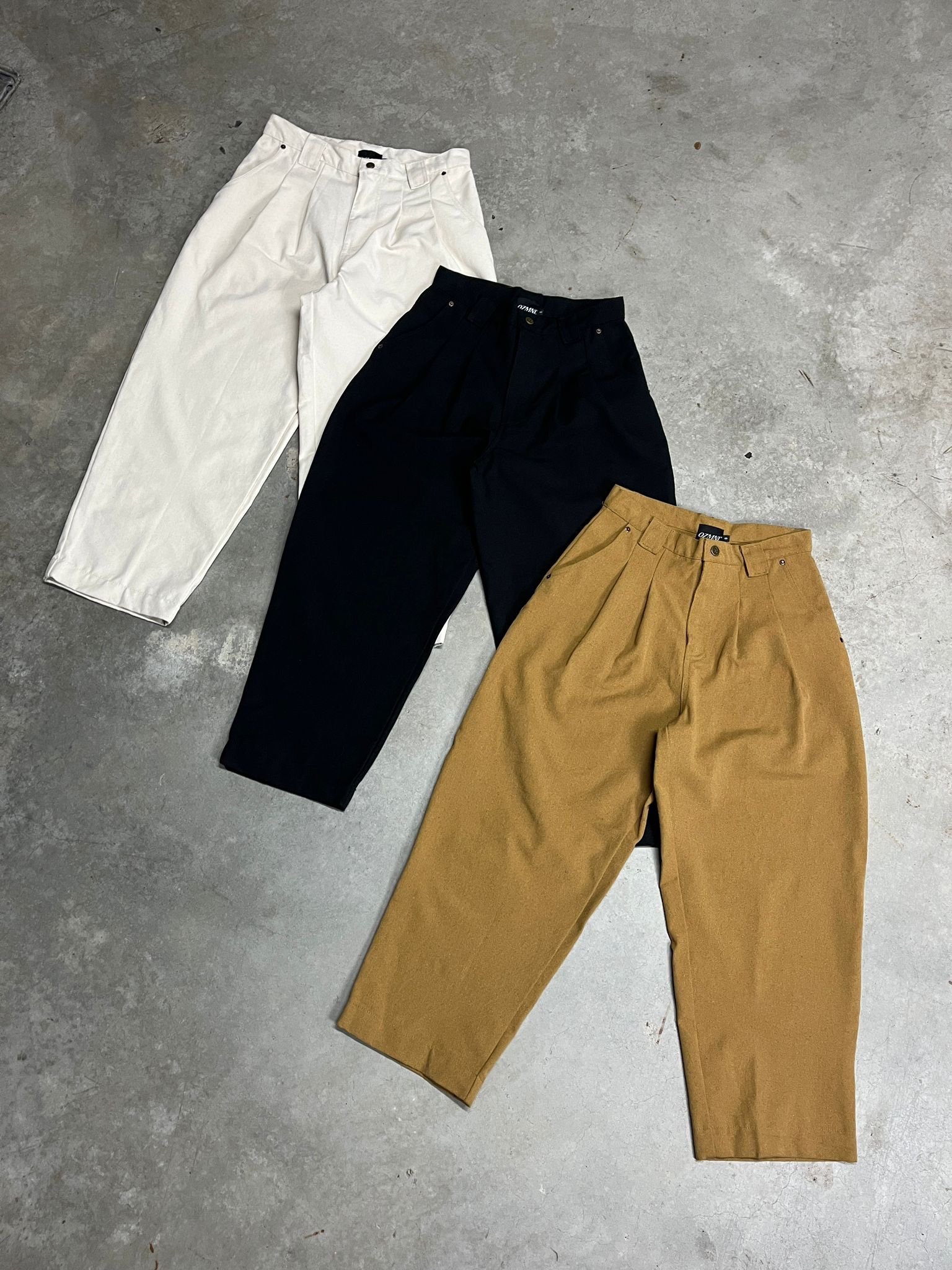 PLEATED WORKER PANTS "BLACK" - Image 5