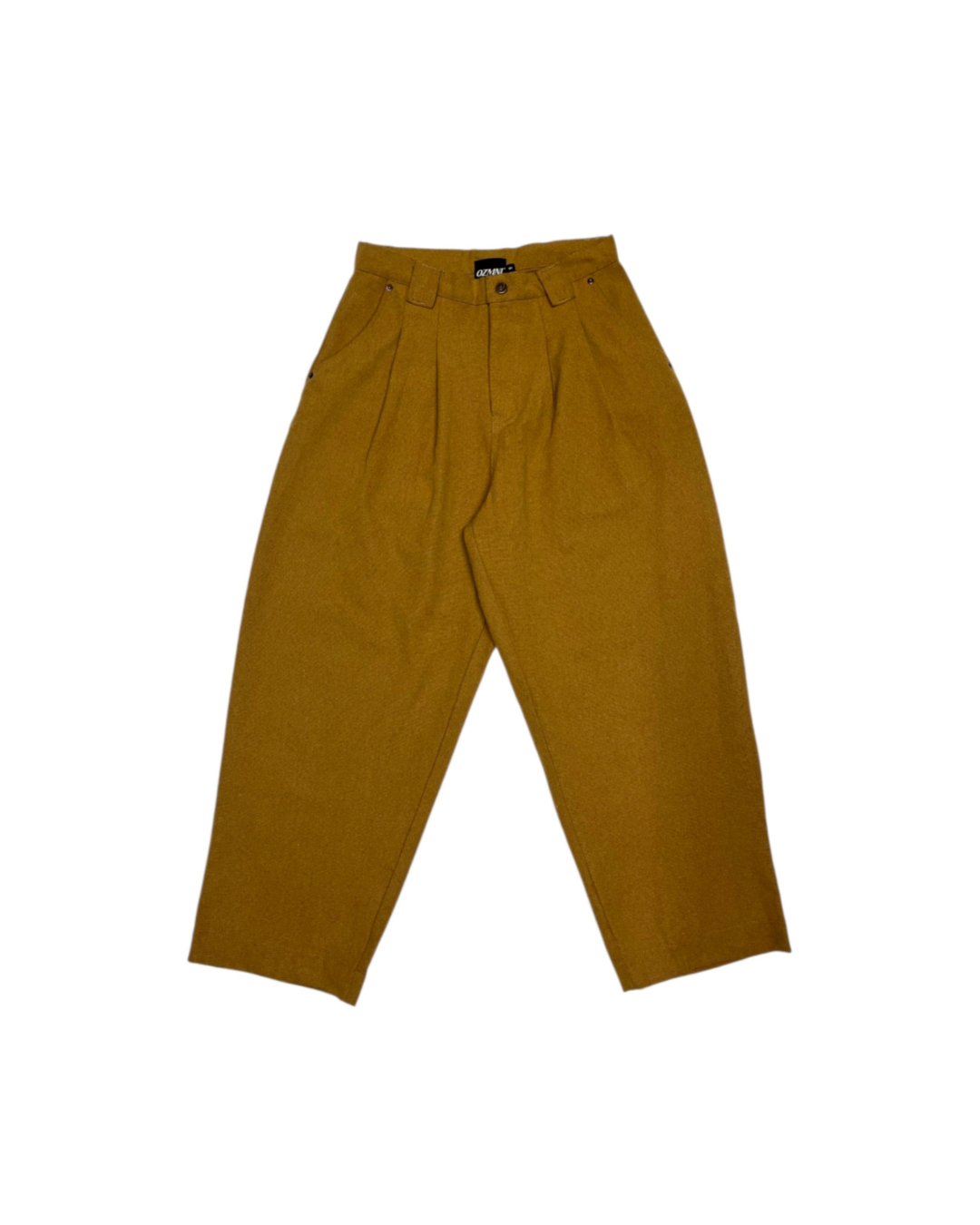 PLEATED WORKER PANTS "TAN"