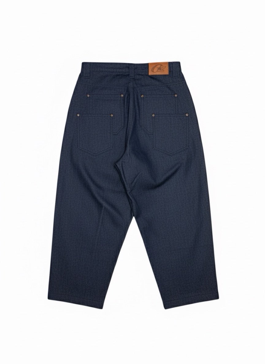 PLEATED WORKER PANTS “DENIM” - Image 2